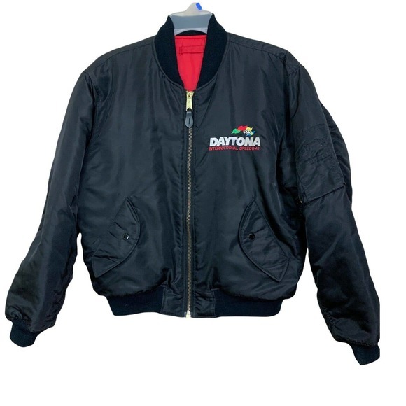 RARE! 70s Vintage NASCAR FAN Daytona Raceway Bomber Jacket Stormin Norman Mens M - Picture 2 of 9
